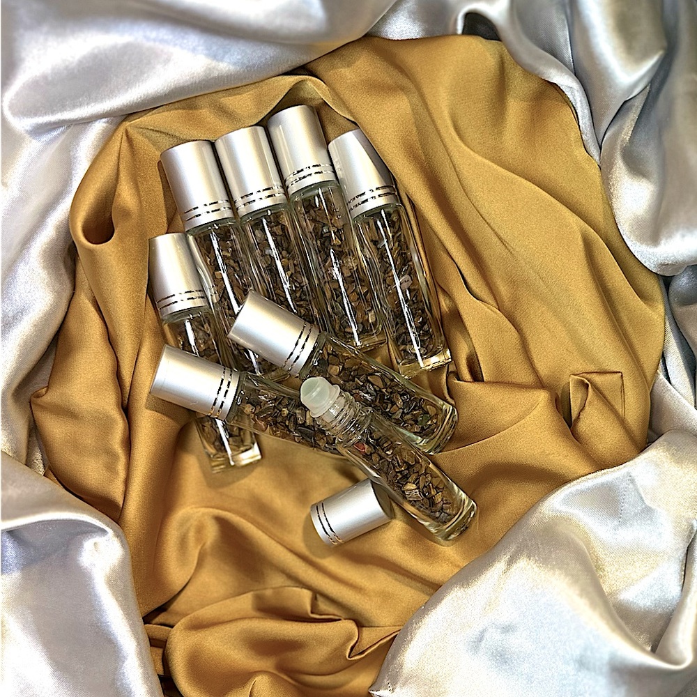 Gemstone / Crystal Filled RollerBall Bottles NWOT